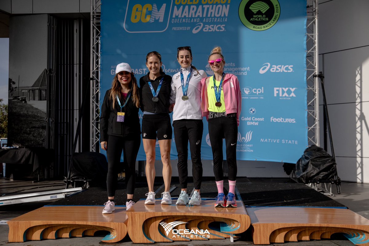 OceaniaAths's tweet photo. Oceania Women’s Half Marathon Championship
🥇Leanne Pompeani AUS
🥈Jessica Stenson AUS
🥉Vanessa Wilson AUS
#GCM24 #oceaniaathletics https://t.co/TSmyPM8LDV