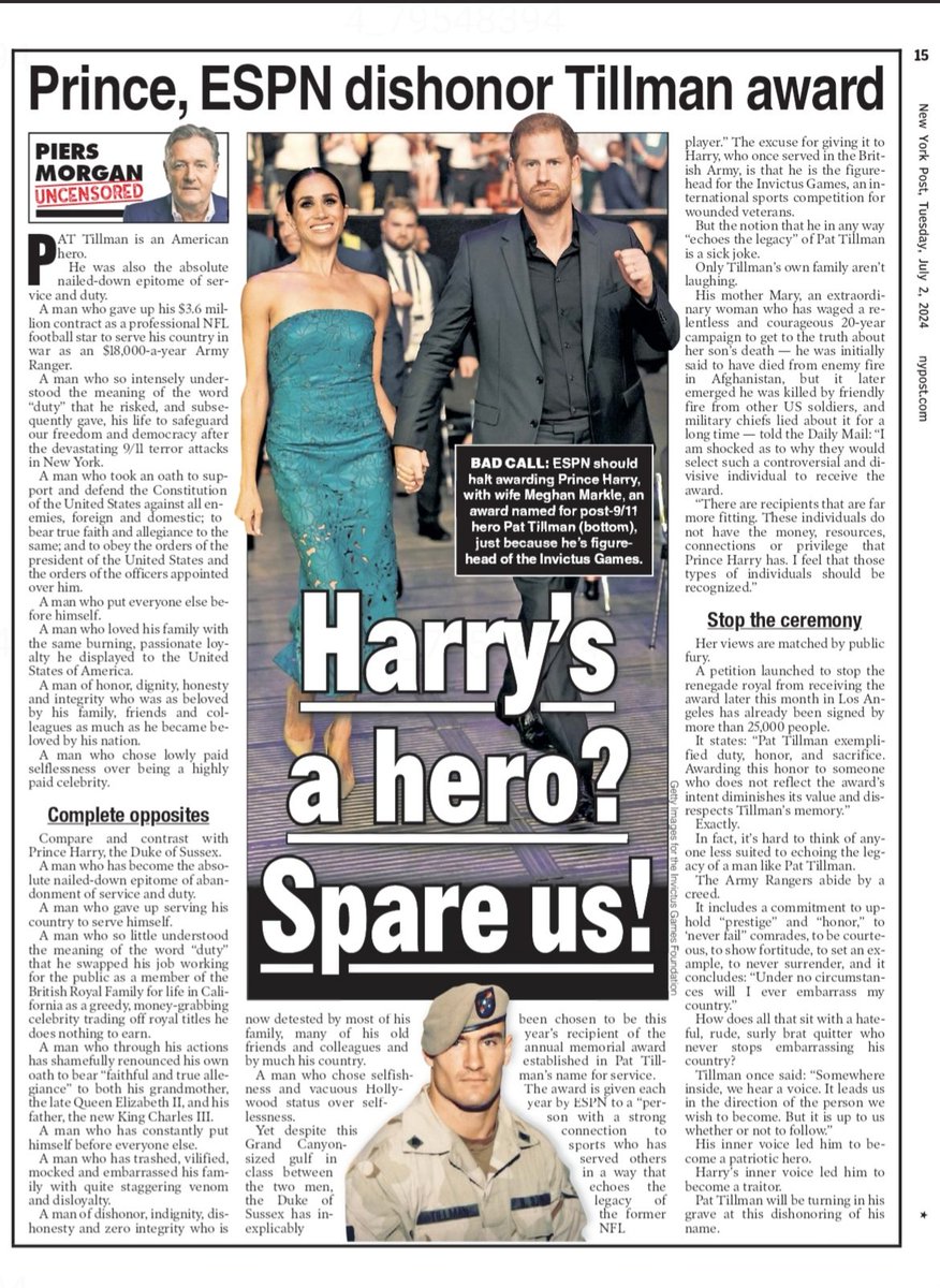 Elizabe50294047's tweet photo. #EspyAward bought by #PrinceHarry
#HarryIsNoHero
#AmericanMilitary
#AmericanHeroesnotforSale https://t.co/pV3jtFsccK