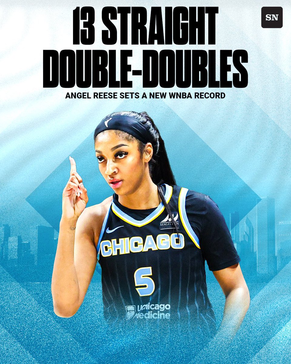 mbappeIsNotHim's tweet image. Despite the loss Angel Reese made WNBA history. 13th consecutive double-doubles for Angel Reese.  ROTY ???

Broke Candace Parker's WNBA record of 12 straight games with a double-double.

17 PTS
14 REBS
4 STL
1  BLK
53.3 FG% 

#WNBA 
 #CHIvsSEA