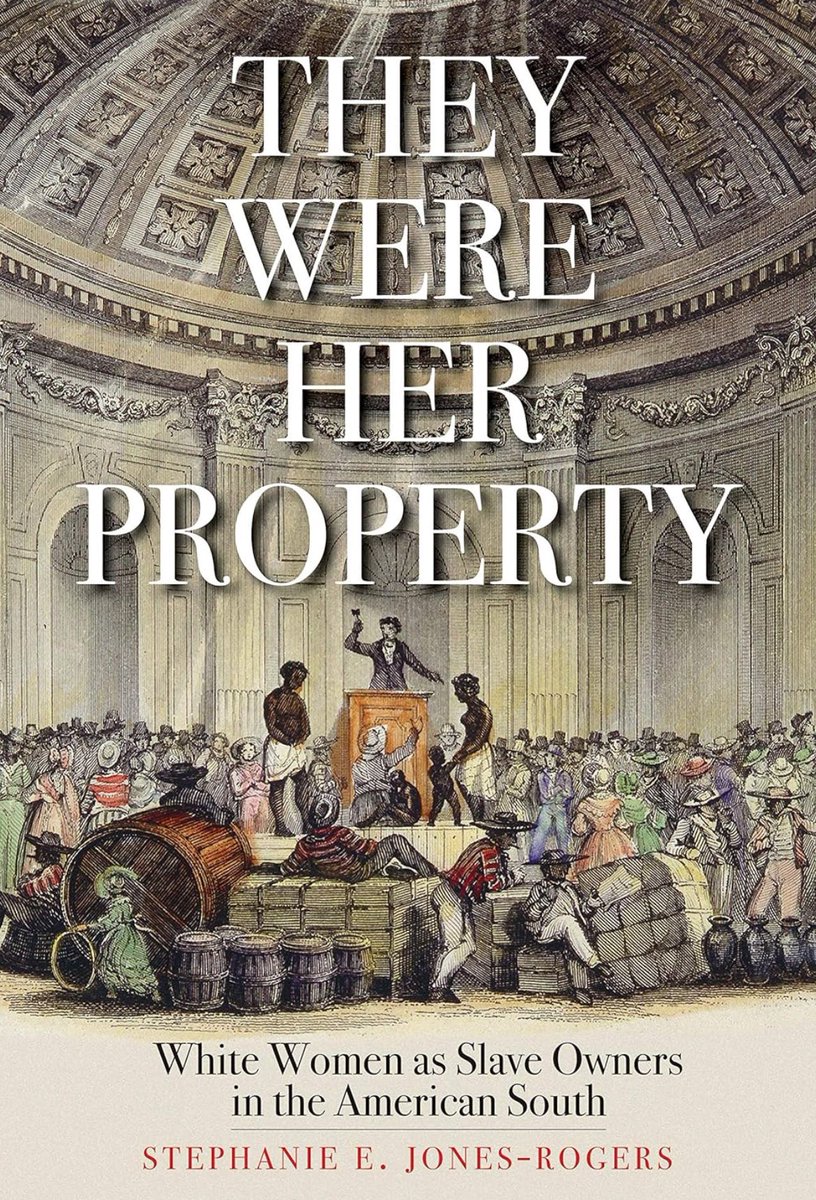 Just finished They Were Her Property: White Women as Slave Owners in the American South. 

This book literally deserves to be read in high school, college, &amp; grad school because it lifts the veil off white women as damsel &amp; distress when they were co-conspirators in slavery. 🧵