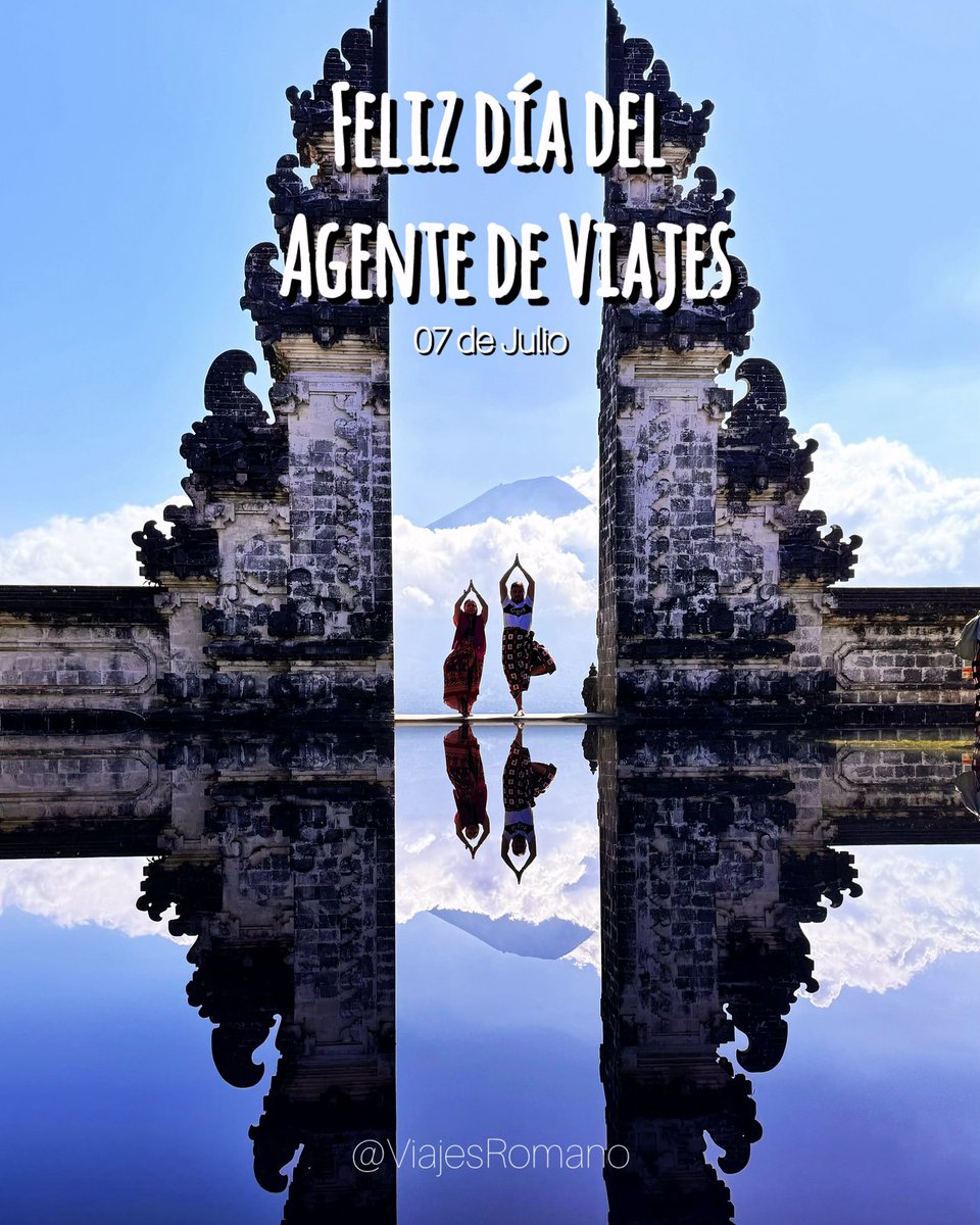 Viajes_Romano's tweet photo. ✈️Hoy celebramos el día del Agente de Viajes, una profesión donde te haces cómplice con tus clientes al realizar el viaje de sus sueños, recuerdos y experiencias. ✈️

🛕Les compartimos  una bella postal desde Bali en Pura Lempuyang: El templo de las PUERTAS al CIELO 🌌 
.
#bali https://t.co/B4iNLrOWc8
