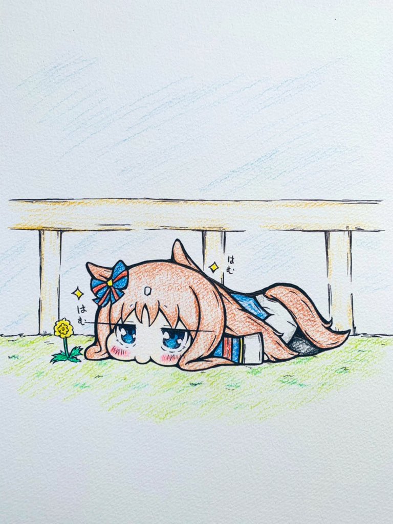 グラスワンダー(ウマ娘) 「おは東京37度ってまぢ?? 」|いとーちゃん(にじいろドリーマー)のイラスト