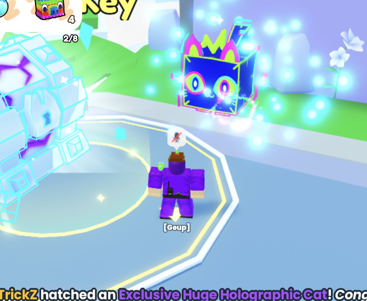 Huge Holographic Cat Giveaway!

Like
Retweet
and comment ur user :))))

you can follow but its not one of the req

Ends in 2 days

#Giveaway #PetSimulator99Giveaways