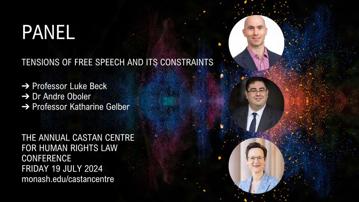 Our final panel for the Conference is on Tensions of Free Speech and its Constraints. We’ll hear presentations on truth in political advertising, the responsibilities involved in free speech, and the complexities of free speech in an AI world. bit.ly/HumanRights24