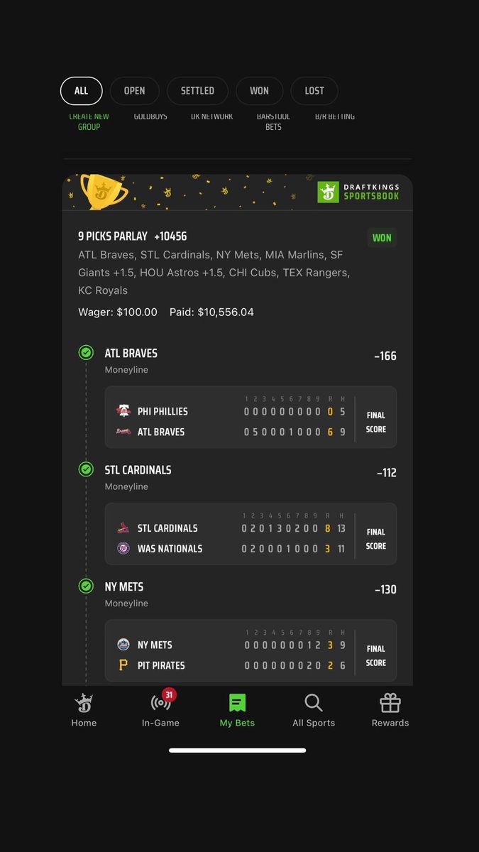 codycoverss's tweet photo. $100 paid $10,556 on the 16-0 clean sweep today. 💰🧹 Follow @codycoverss for all picks &amp; parlays daily! 🔥🔥@codycoverss @codycoverss @codycoverss. Link in bio for ALL my personal bets !!🔌🔌 https://t.co/bQRRowPJ5i