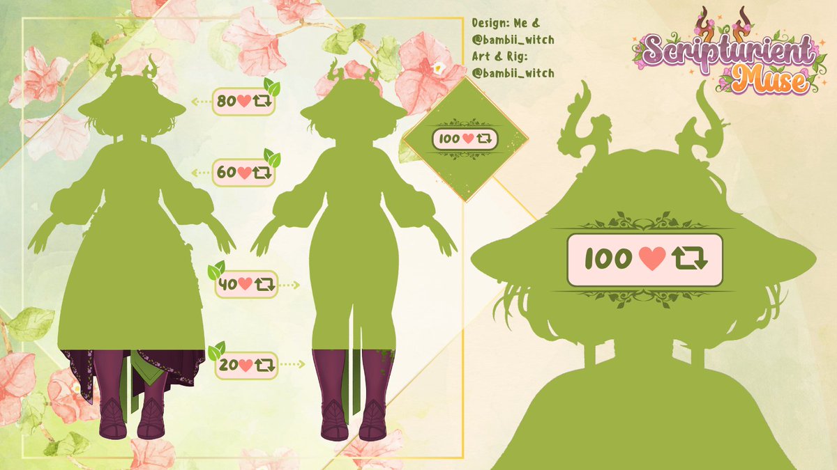 <a href="/bambii_witch/">bambii</a> ✨MODEL 2.0 REVEAL✨

The metamorphosis of this fae is underway!!! So you get the grippers 😈

🌿Cozy Vibes &amp; ASMR on Twitch🌿
Design: Me &amp; <a href="/bambii_witch/">bambii</a>
Art &amp; Rig: <a href="/bambii_witch/">bambii</a>
#VtuberDebut #vtubermodel #VtuberArt