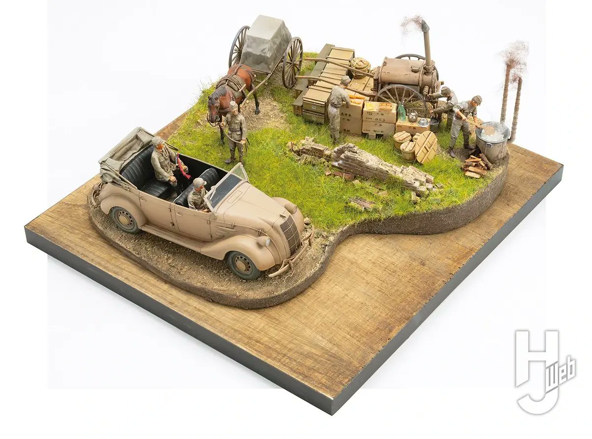 ファインモールド驚愕の新製品『帝国陸軍 野戦炊事セット 九七式沸水車