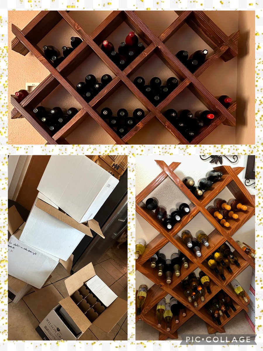 Vibi_Veeb's tweet photo. @SC_Herd babe, thank you for these beautiful wine racks. 😍 You did an AMAZING job. ♥️ Bye-bye boxes! 🗑️
I love you! 🥰 https://t.co/izqbjkB8P6