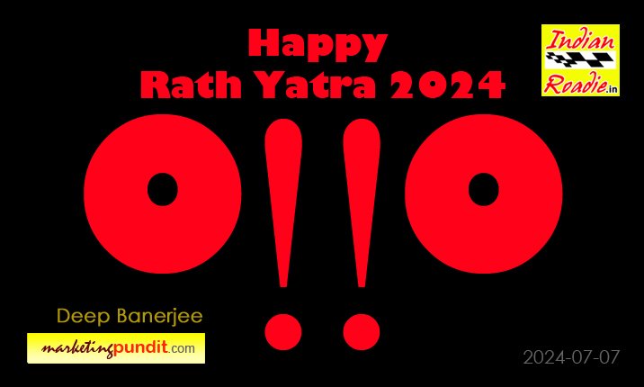 deepbanerjee's tweet image. Happy Rath Yatra 2024. 
Jai Jagannath 🙏