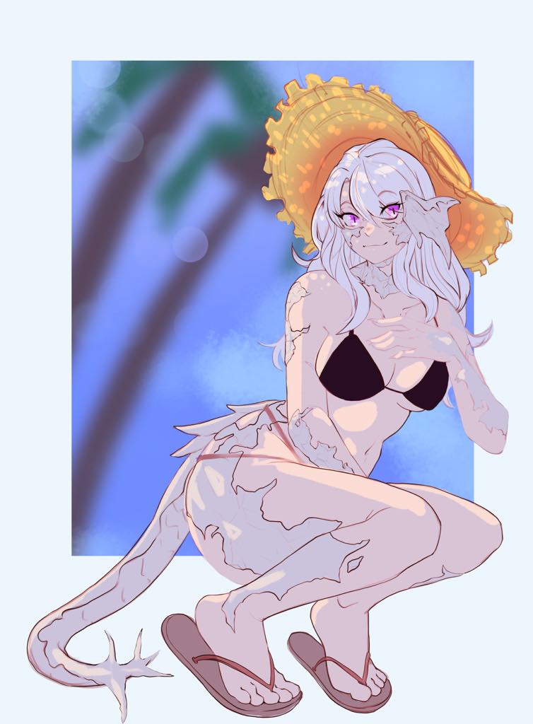 InaChanDraws's tweet photo. #FFXIV    my sweet WOL is ready for summer time! 
#sketch 💜 https://t.co/ZXW2Zd7Tgh