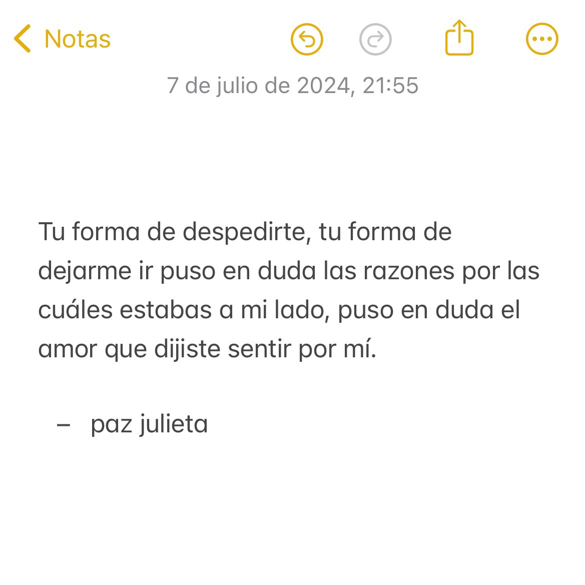 “El amor que decías sentir”