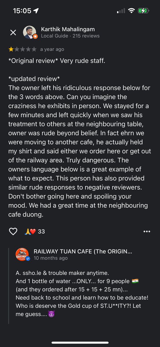 callmefye's tweet photo. Ingat tak pokcik Nguyen Vietnam yang halau Israhell family drpd restaurant dia tu? Savage dia punya respond kat review kedai dia. Selalu owner maki maki ni org x suka but this one kita support! Yg dari India tu sibuk nk menyelit. Hahahah 9 org order 1 air hahahahhaa!!! https://t.co/uDftP345EB