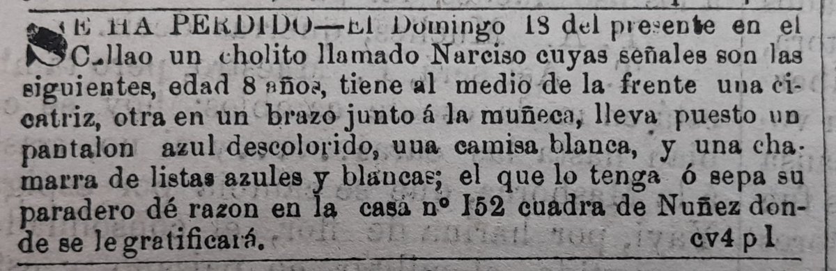 Marcelvelazq's tweet photo. La violencia social contra el niño pobre en una sociedad desigual y racista. En el siglo XIX, el tráfico de "cholitos" para el servicio doméstico en Lima producía maltratos y fugas. A fines del siglo XX, en el CAI, militares raptaron niños indígenas para ser explotados. #Perú https://t.co/NbVfmKGciC