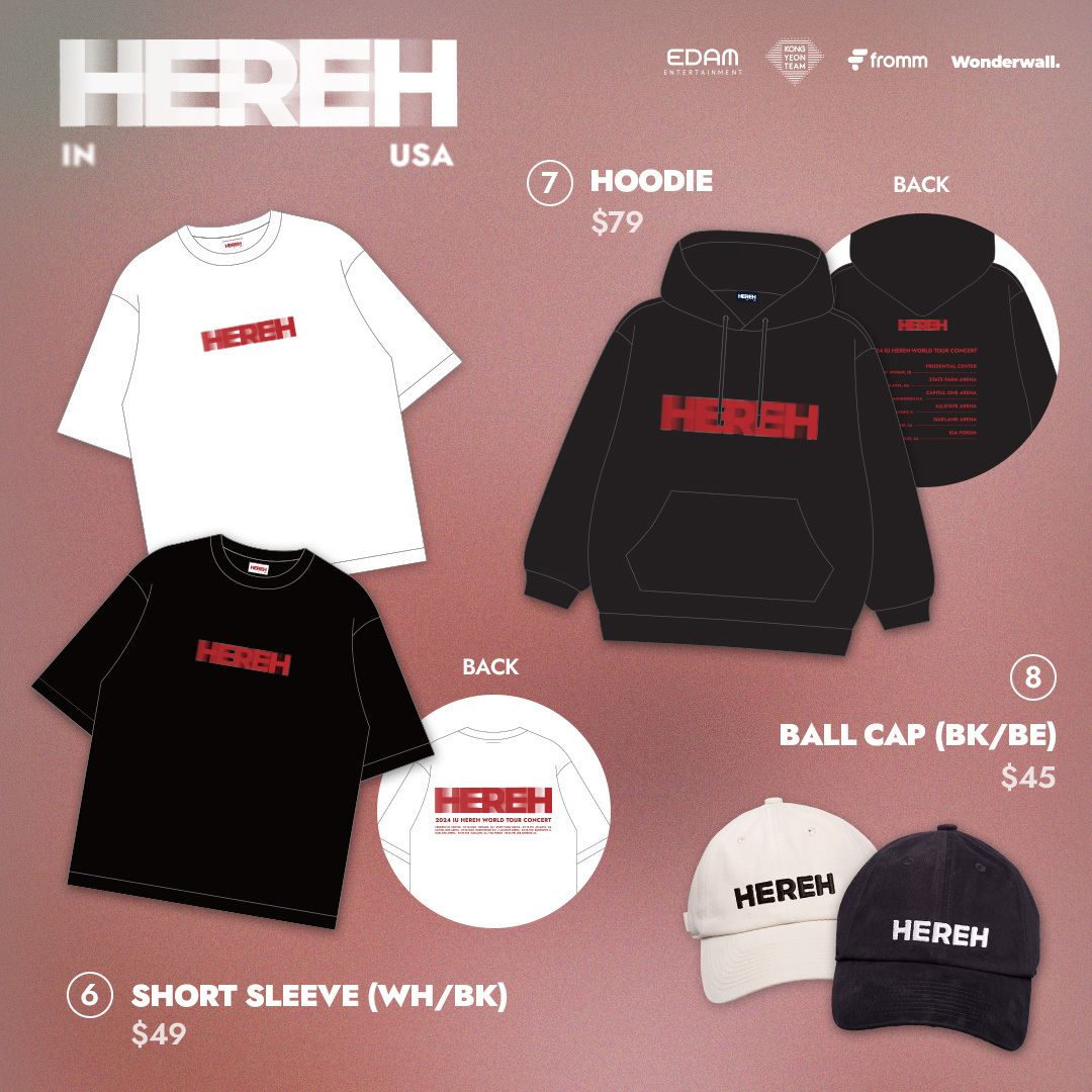 IU HEREH WORLD TOUR CONCERT スウェット M 2024 IU WORLD TOUR CONCERT [HEREH] in NORTH AMERICA OFFLINE SALES