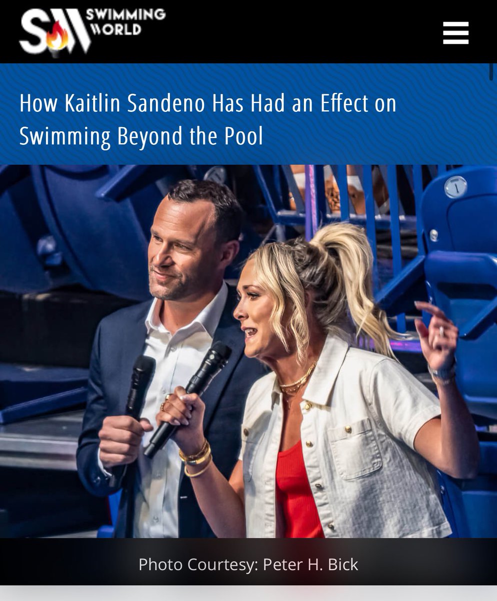 “To be an ambassador for this sport is truly one of my favorite things to do in life. To be able to share my story, my experiences, and to represent the swimming community is a really high honor.”

swimmingworldmagazine.com/news/how-kaitl…