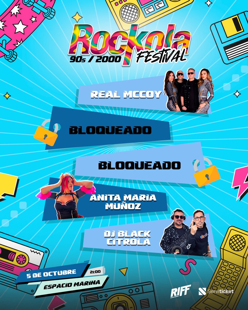 ¡Real McCoy en #RockolaFestival Volumen 2! 🤯 

El destacado grupo alemán de eurodance, Real McCoy, promete encender la Rockola más grande de Chile y transportarnos a los 90’s 🪩

🗓️ 5/10 en Espacio Marina 
🎫 PREVENTA 1 en serviticket.cl 

#ExperienciaRiff