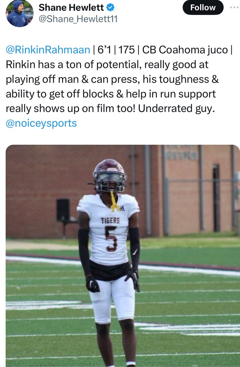 RamonRinkin's tweet photo. Very thankful to be recognized on a offer like this thats serious from a school that wants a great player. Season is approaching and it’s up from there! We’re leaving no doubt on the caliber player you will get. #myfavoriteDB https://t.co/dCjB6vMDdt