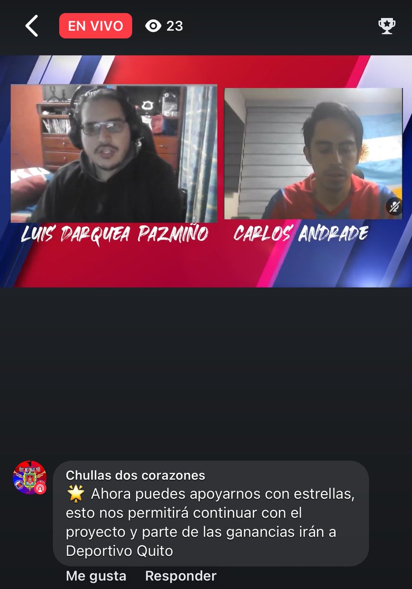 Chull2Corazones's tweet photo. Estamos en vivo…ACOMPÁÑANOS 💙❤️

https://t.co/EfiDTb54Z0

@LosChullasSDQ @ydalequitodale @DavichoSilvaECU 
#chullasquiteños #sdquito #akd #postelecciones @SDQuito_Oficial https://t.co/8rw3ZAwGi9