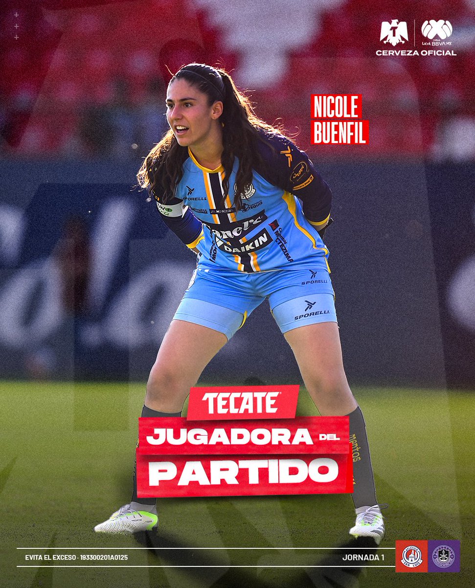 #TecateJugadoraDelPartido I Nicole Buenfil 🎖️

La 🧤guardameta fue clave con su seguridad y reflejos para mantener su 🥅marco en ceros y ayudar al triunfo de la J1.

<a href="/CervezaTecate/">Cerveza Tecate</a>