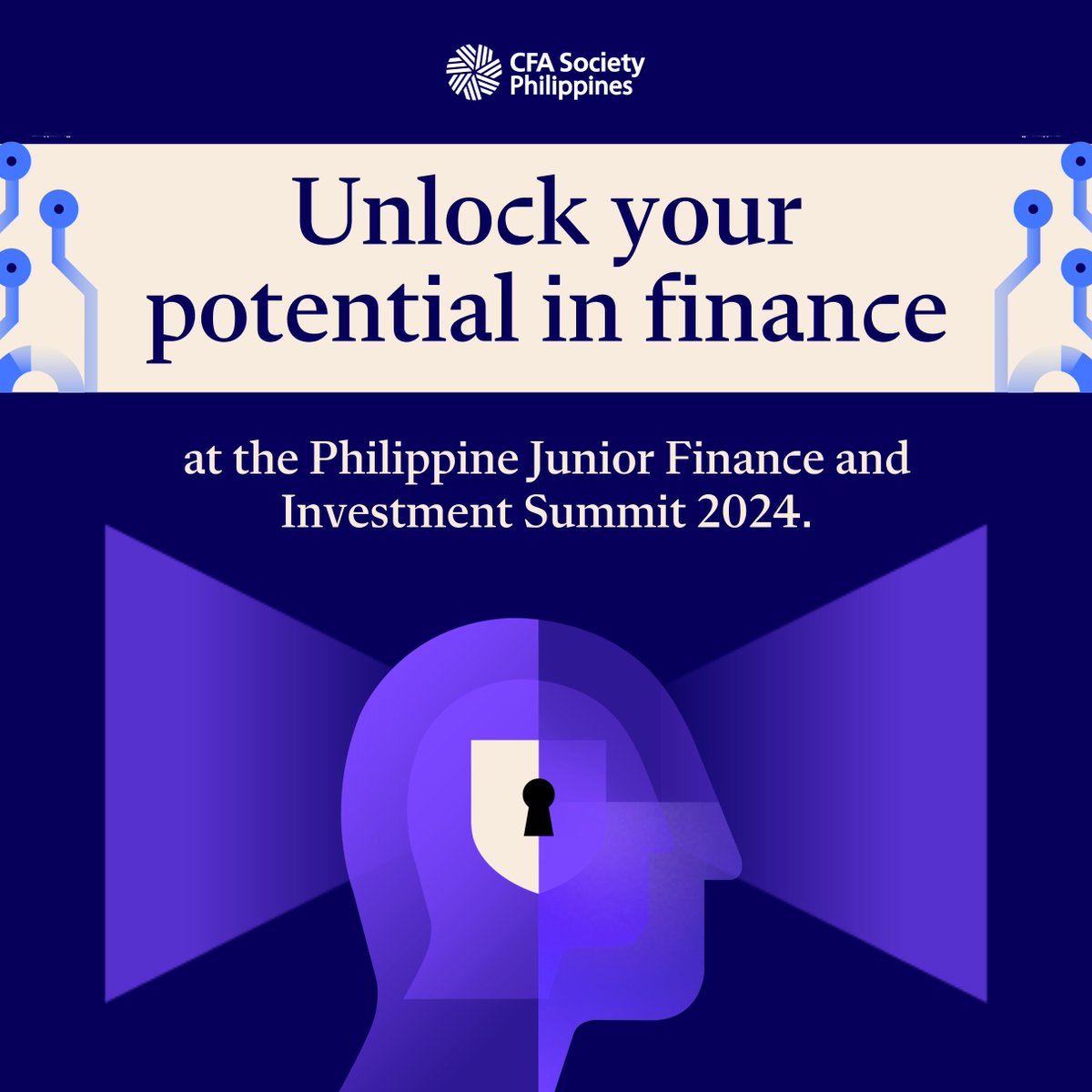 cfaphilippines's tweet photo. 📷Unlock your potential in finance at the Philippine Junior Finance and Investment Summit 2024.

Register now!

#CFASocietyPhilippines #PJFIS2024 https://t.co/qPhzcsQ5mP