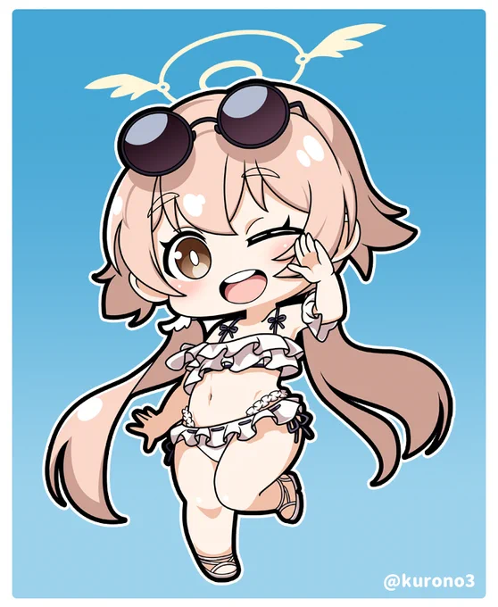 #気温が高いので気が早いが水着絵が見たい ブルアカからいくつか。 