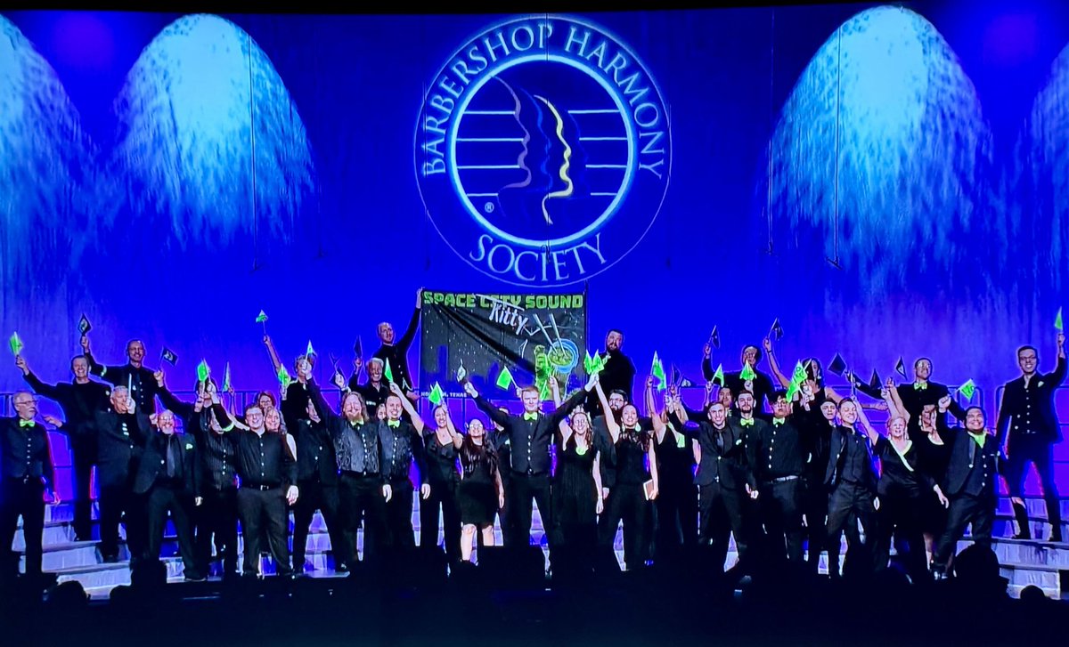MC_CadeF's tweet photo. My barbershop chorus, Space City Sound, just became the 10TH BEST IN THE WORLD this weekend!!

I’m so happy to have made such impactful art at the highest level with these beautiful people https://t.co/1ddZmkh92b