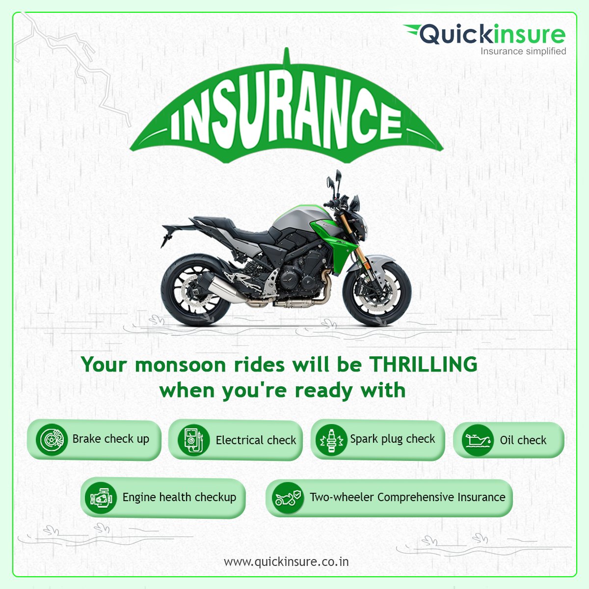 quickinsureInd's tweet photo. Make your monsoon rides more thrilling &amp; safe with comprehensive #TwoWheelerInsurance. Tap the https://t.co/W7pwY3HaDb to purchase or renew your policy.

#Monsoon2024  #VehicleInsurance  #MotorbikeInsurance #BuyPolicy #CompareInsurance #BuyOnline #InsuranceSimplified #Quickinsure https://t.co/CFM4ta5q1I