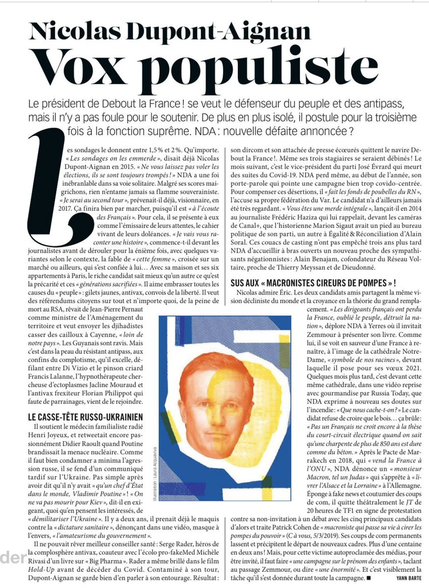 YannBarte's tweet image. Le désinformateur #complotiste d&apos;extrême droite #DupontAignan a enfin perdu son siège. 👍 Souverainiste, poutinophile, antivax… il était député depuis 1997. Terminé.
franc-tireur.fr/nicolas-dupont…