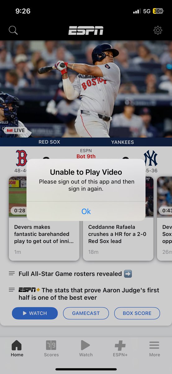 mchap17's tweet photo. Dear @espn:
I bet you ski in jeans, YOU BUMS. 

Why I PAY out the effing nose for ESPN+ AND freaking @Ask_Spectrum to NOT be able to stream the GD @Yankees is effing insane. 

Do better, you blowholes. https://t.co/fcdAZi0Vy9