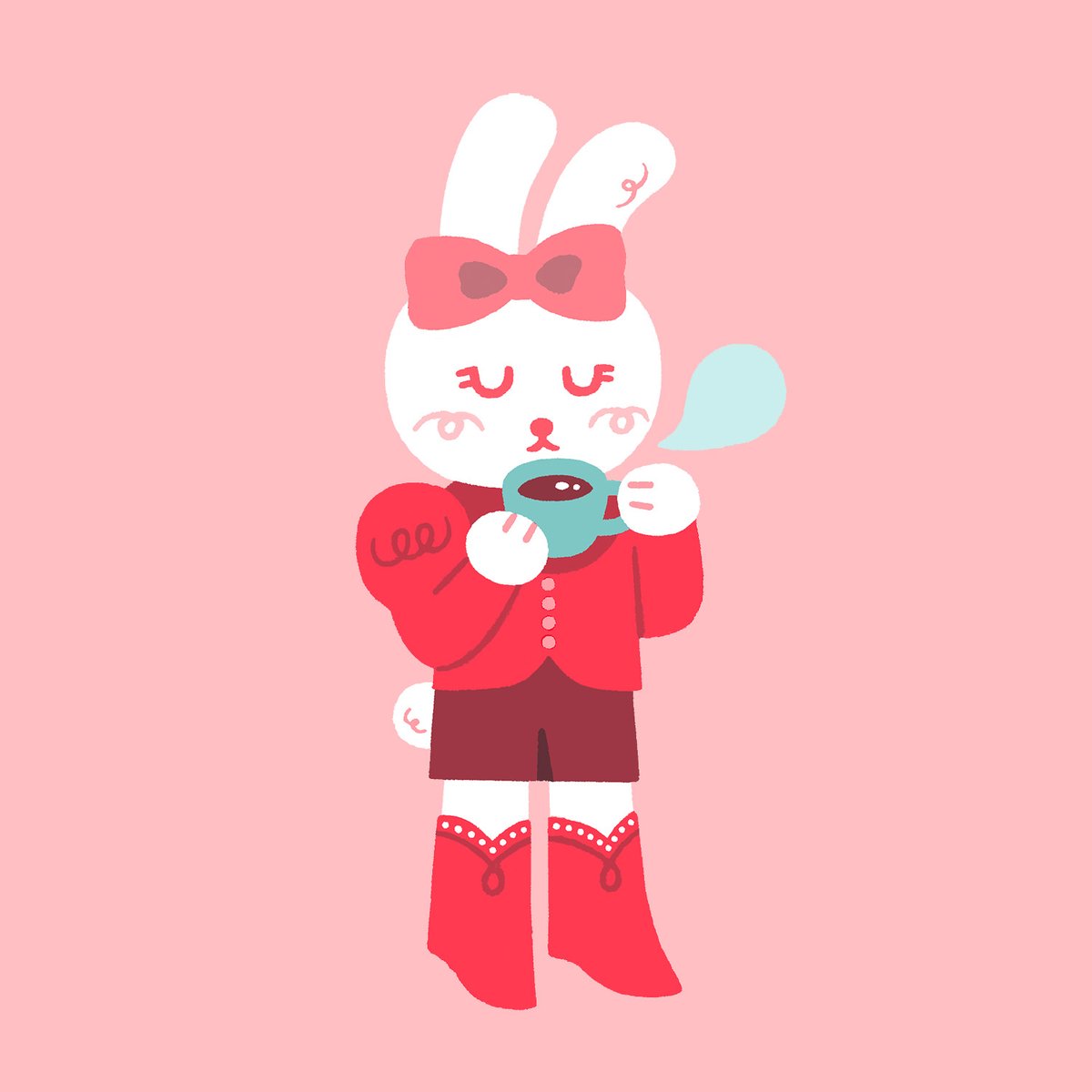 Momolittlebear's tweet photo. Say hi to one of the residents of Furryland, Rebecca🐰🍵

🌟 Welcome to Furryland! 🐾
🐻🐭🦁️🦊🦔🐿️🦒🦘🐸🐰🐱🐎🐘🐊🐷🐶

#welcometofurryland #thesisprojects #illustration #digitalart #animals #characteredesign https://t.co/n2Hnabjo6m
