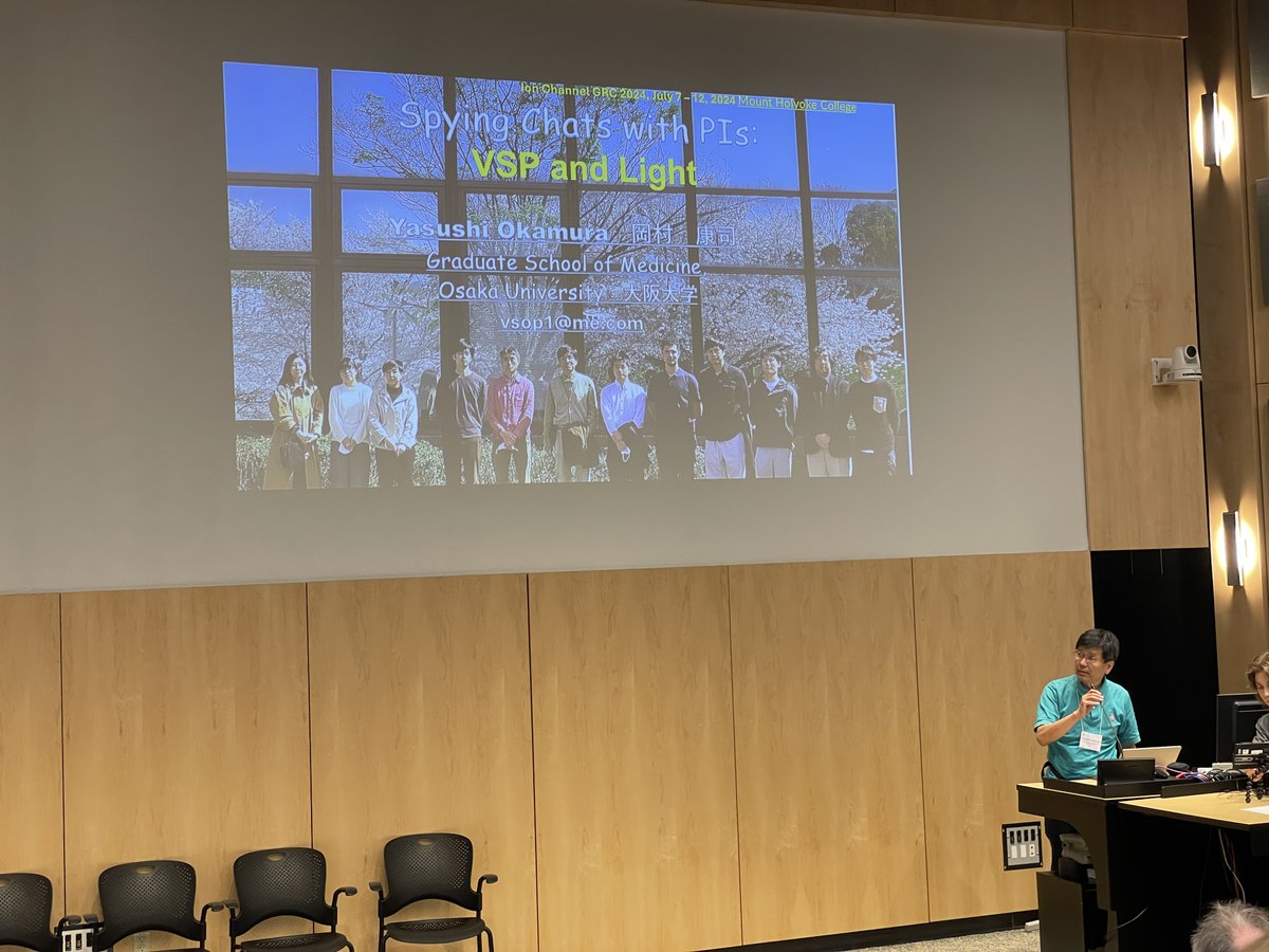 _IonMan's tweet photo. #GRC #IonChannels is GO.
Opening night has incl. limericks, #CFTR from Prof Jue Chen (@RockefellerUniv), #PIP2 & VSP from Prof Yasushi Okamura (@OsakaU_Research) & #nanoscale cartography from Prof Kallol Gupta (@Yale).
5 more days & nts to follow a v strong start ... https://t.co/OKrZLun9Z2