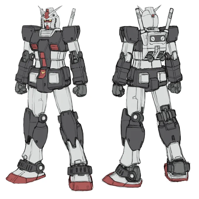 #ガンダムの日 ということでRX-78過去絵まとめ RX-78 初期試作型 RX-78-1 プロトタイプガンダムロールアウトカラー RX-78-2 ガンダム RX-78-3 G-3ガンダム