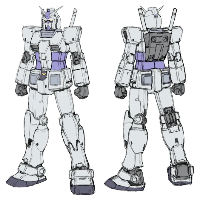 #ガンダムの日 ということでRX-78過去絵まとめ RX-78 初期試作型 RX-78-1 プロトタイプガンダムロールアウトカラー RX-78-2 ガンダム RX-78-3 G-3ガンダム