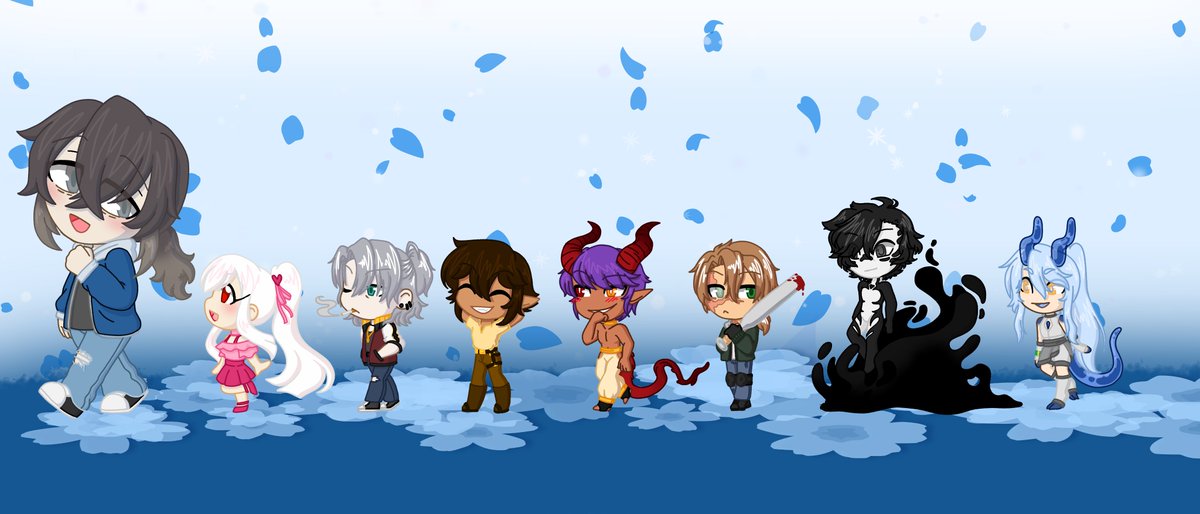 AbyssalStray's tweet photo. Just to show we do love Maddox here is a piece with almost all of my characters he has interacted with at some point, just missing one recent one.
@DrawsAhri https://t.co/vzNxREeUdb