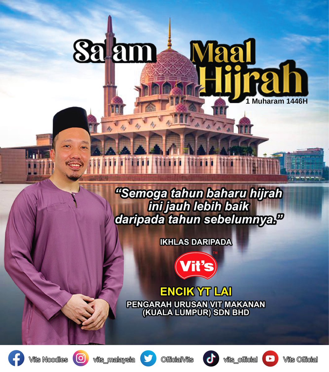 OfficialVits's tweet image. Semoga tahun baharu hijrah ini jauh lebih baik daripada tahun sebelumnya. 

#awalmuharam
#1446H
#vitsnoodles 
#vitshalal
#panmeegorengpedas