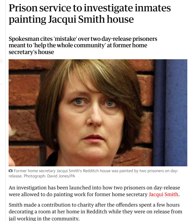 nomoremonarchs's tweet photo. Spot the #royalpropaganda  

"mistake": Using prisoners to paint Labour minister Jacqui Smith's private home. 

"tribute": Using soldiers to plant 1,000 trees at ‘king’ Charles Windsor's private estate. 

#RoyalCorruption #SandringhamScam #NotMyKing #AbolishTheMonarchy https://t.co/37OrhI65pq