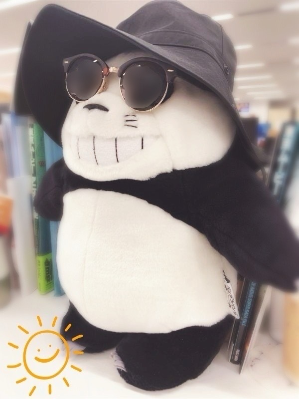 TMSent_jp's tweet image. 🌞パパンダも熱中症対策中🕶🐼
