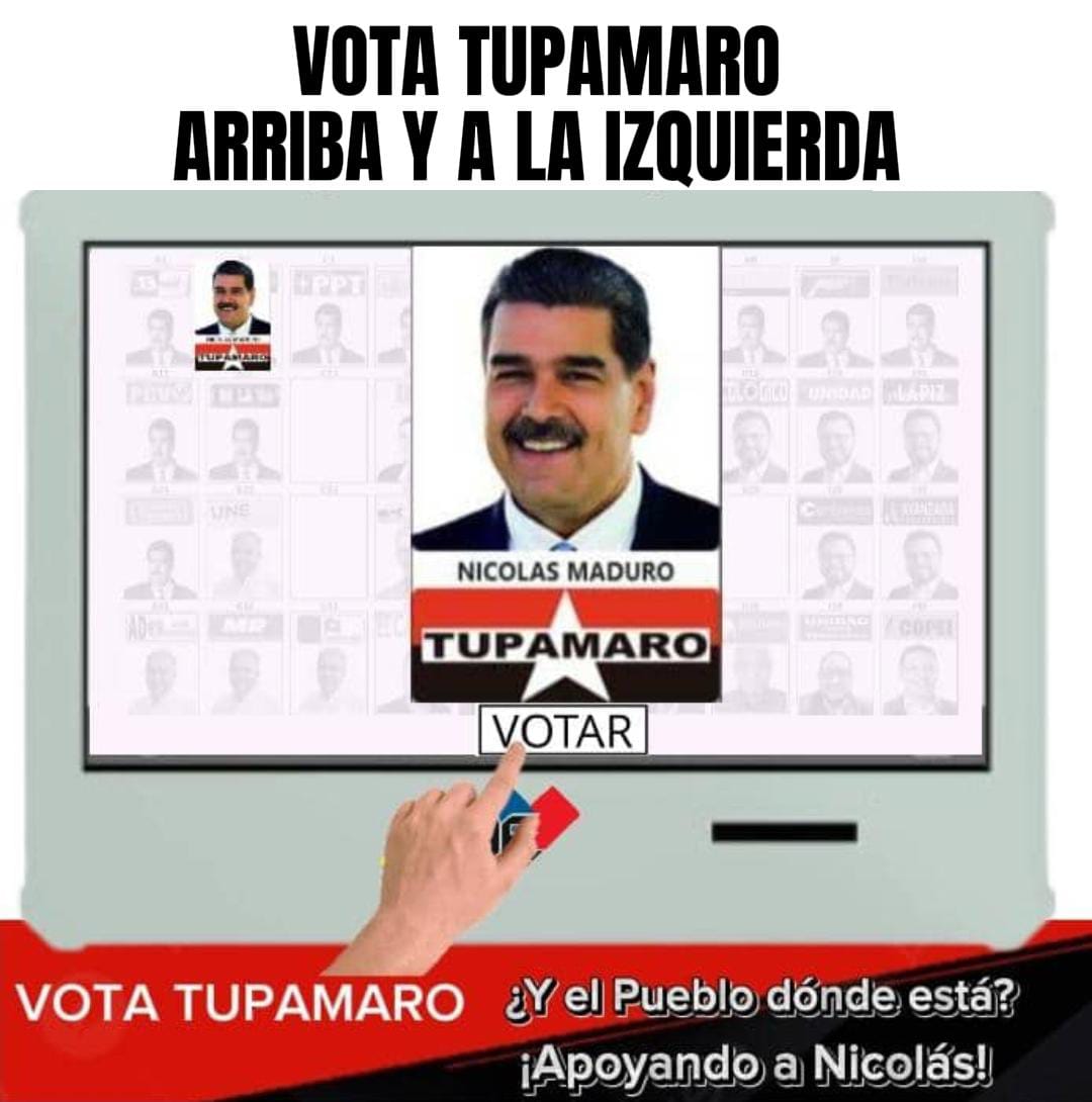 ¿Y los Tupamaros Dónde están ? 
¡Apoyando a Nicolás ! 
Somos ejemplo de lucha ❤️🖤👊

<a href="/NicolasMaduro/">Nicolás Maduro</a> 
<a href="/arelysponce1/">arelys ponce</a> 
<a href="/WBenavides_MRT/">Williams Benavides</a>