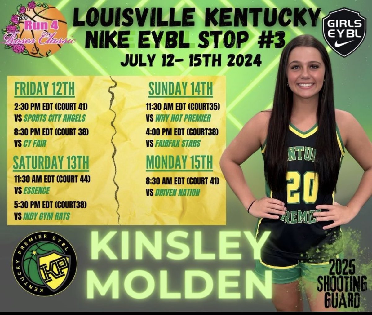 My schedule for the Run for the 🌹 this upcoming week! <a href="/SWLadyWarriors/">Southwestern Lady Warriors🏀</a> <a href="/KentuckyPremier/">Kentucky Premier EYBL</a> <a href="/coachjmolden/">Junior Molden</a> !!
