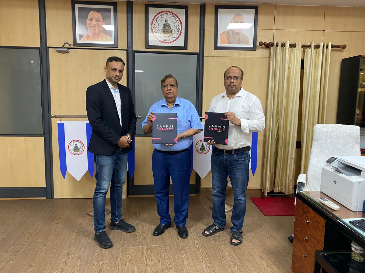 arungbu's tweet photo. A meeting with upgrade representatives was held at @gbugrnoida for new placement ready certificate programs. https://t.co/JUtGfYEaqz