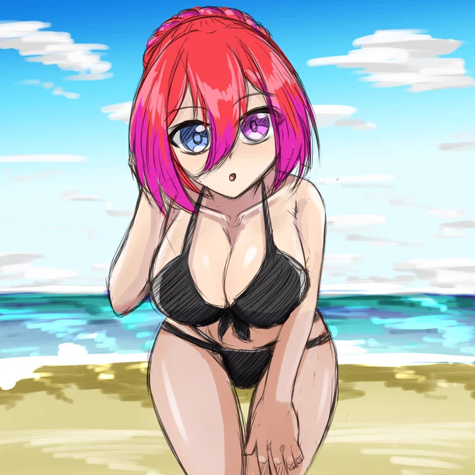 うちは自前で描いた水着絵がラフで終わってます状態です