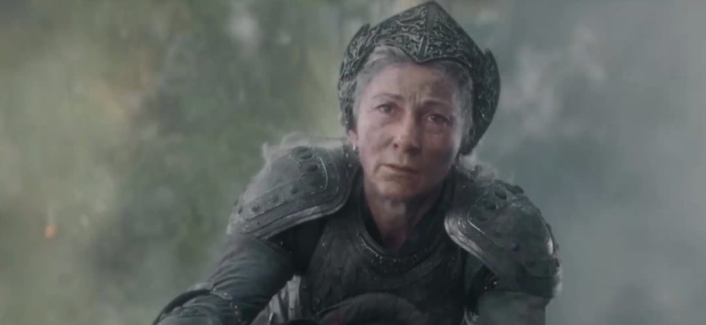 lisaIaoshi's tweet photo. rhaenys targaryen nos dio una de las escenas de batalla mas gloriosas en el universo de got, nos mostro lo que es valentía y honor, rhaenys targaryen a true queen hasta su ultimo aliento #HouseOfTheDragon #LaCasaDelDragon https://t.co/N664mdDFa6