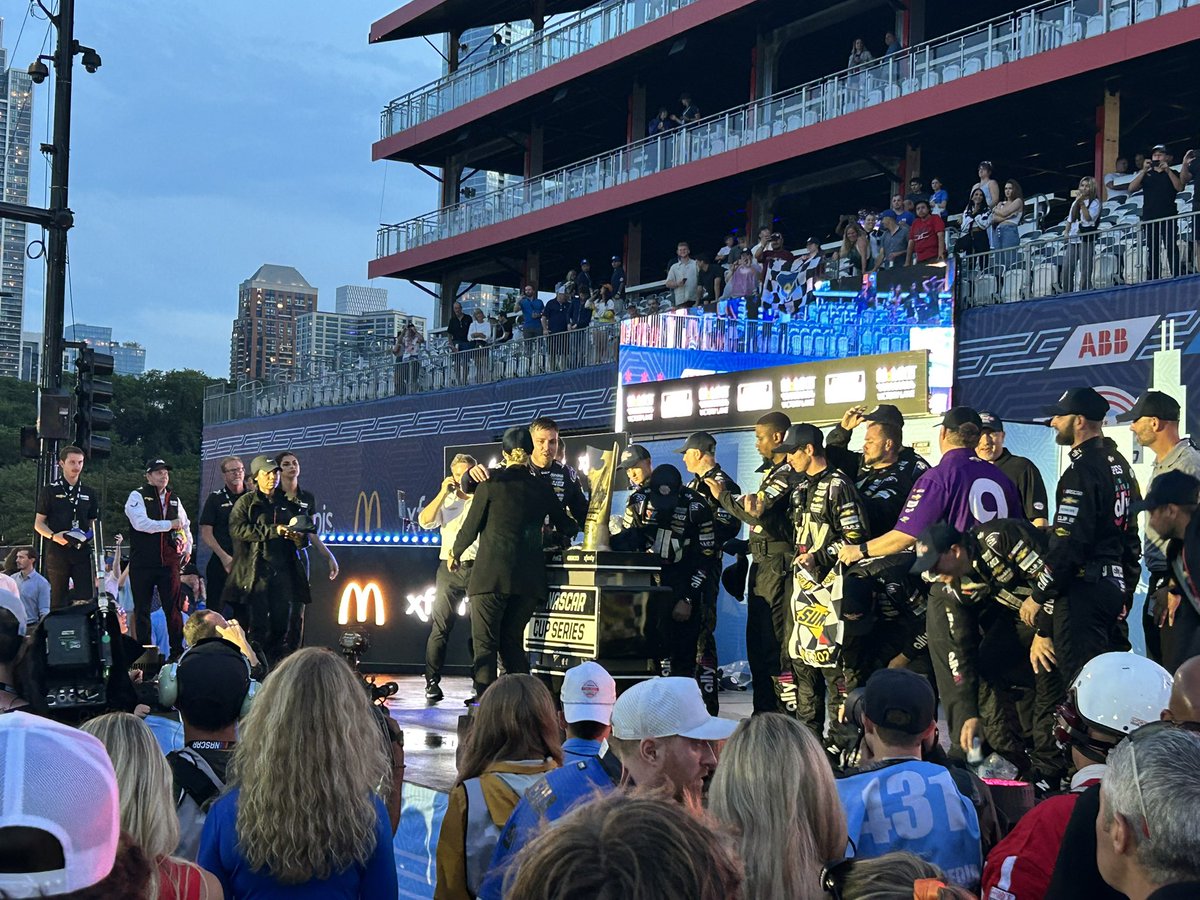 CampbellJim's tweet photo. Congratulations @Alex_Bowman @dblakeharris &amp; #48 Ally Camaro ZL1 team for persevering to win the NASCAR Cup Series Grant Park 165 on streets of Chicago! Alex’s drive into winner’s circle! @TeamChevy @TeamHendrick https://t.co/Z21SzqToeb