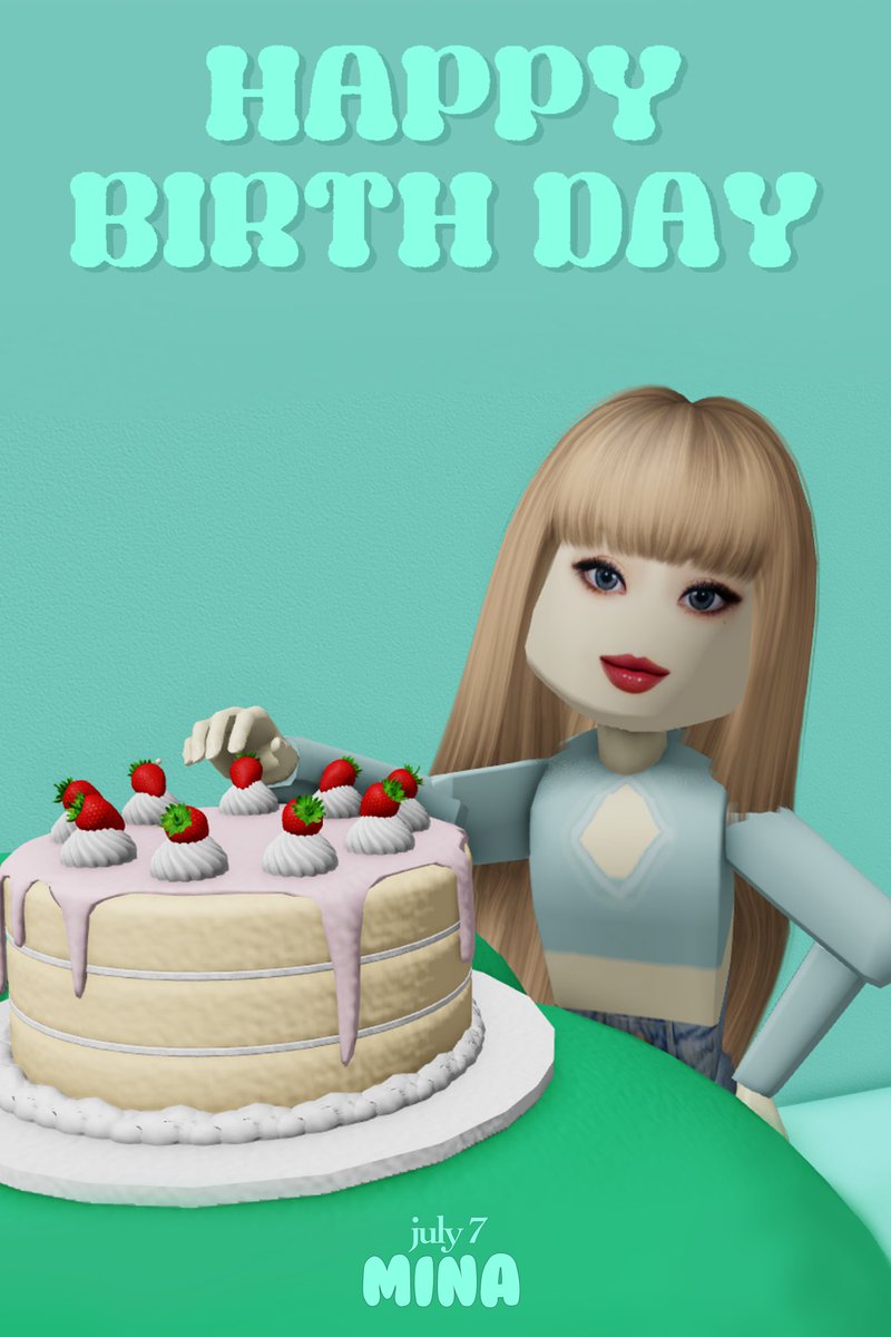 KATNOIR_AL's tweet photo. HAPPY BIRTHDAY TO MINA OF LA ILUSIÓN!
#7JULY #MINA
@aeminah_ #ANGELUSLABELS #KUV #HAPPYBIRTHDAY #KIMMINAH #20 #GIDLE #LAILUSIÓN @ANGELUS_LABELS #ROBLOX #ROBLOXKUV #UV #ROBLOXUV https://t.co/rnzQlFb4UM