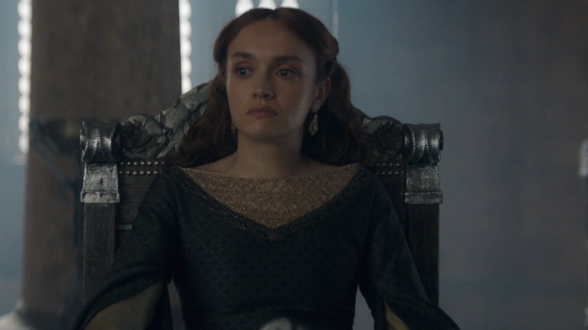 thinkercooke's tweet image. olivia cooke as queen alicent hightower in episode 5 of #houseofthedragon s2