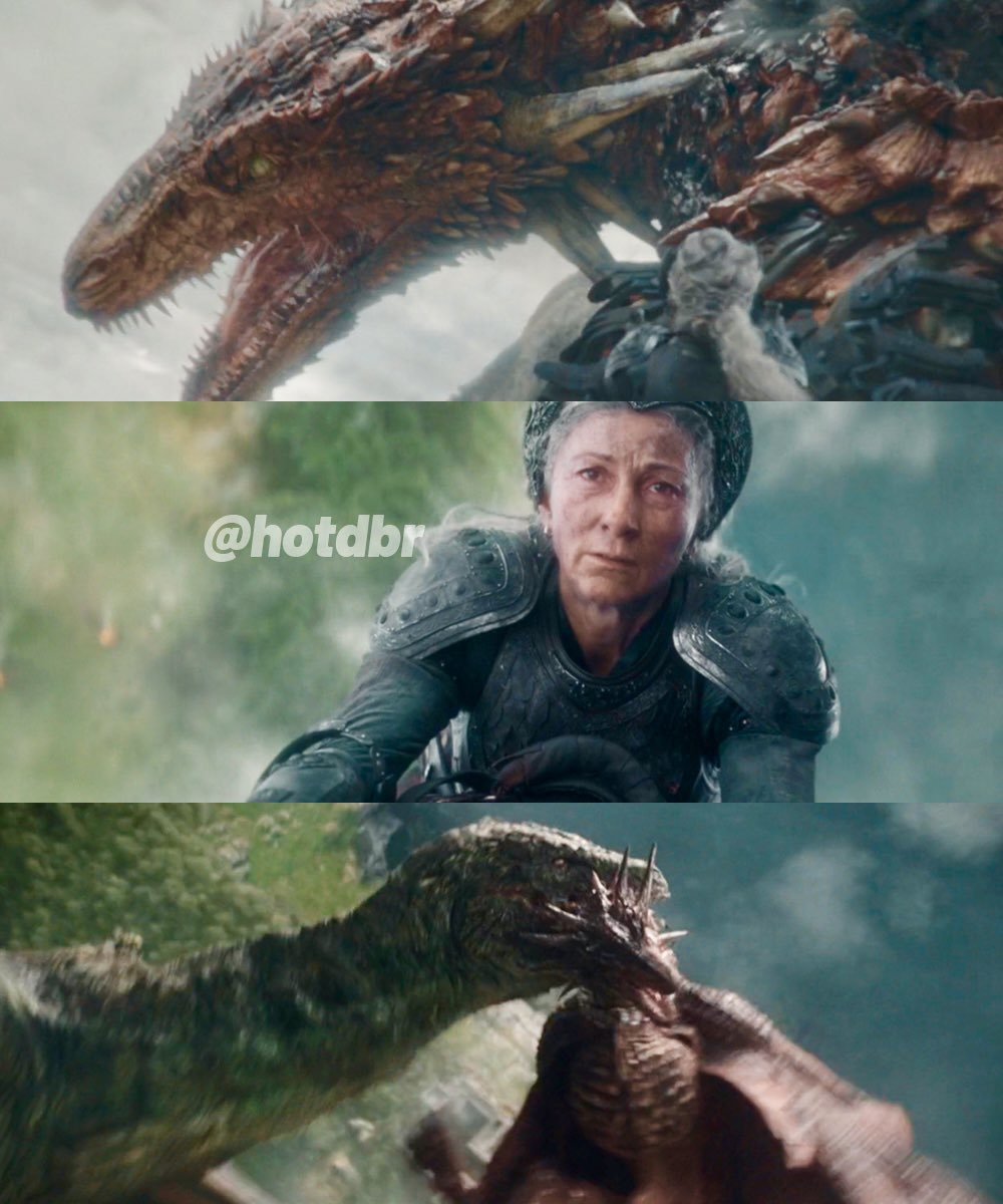 Esta escena me ha destrozado…

Ver como Meleys se iba apagando y Rhaenys aceptaba su muerte, para mi ya es de los momentos más dolorosos de todo este universo💔

#HouseOfTheDragon #Rhaenys