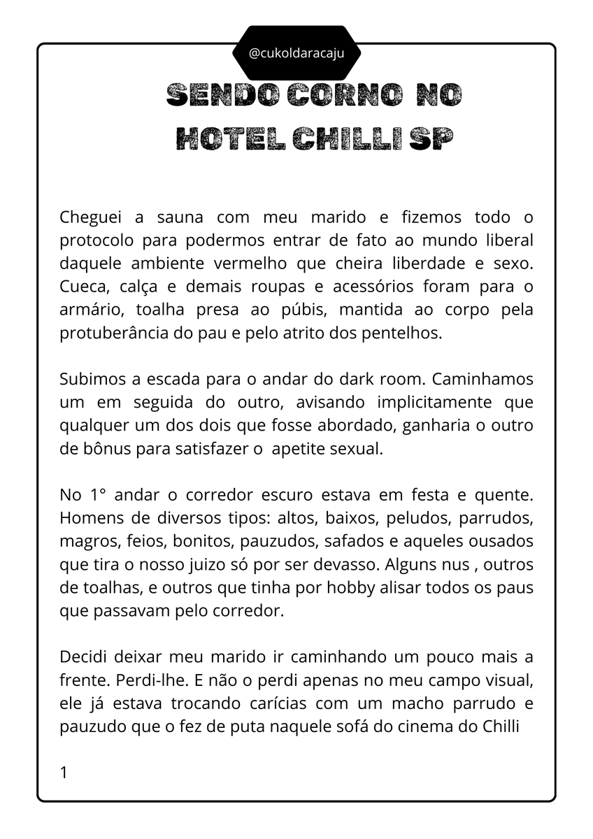 cukoldaracaju's tweet photo. SENDO CORNO NA CHILLI
.
.
#CUCKOLDGAY #CUCK #CORNOGAY #PUTARIAGAY #CUCK #HOTHUSBAND #CORNOPORTUGA #CORNOSP #MACHOALFA #ALFA #PUTARIA #GAYPUTO #DOTADO #ROLUDAO #PIROCUDO #conto #contoerotico #MACHO #HOTELCHILLI #SAMPA https://t.co/hcC6jCD6En