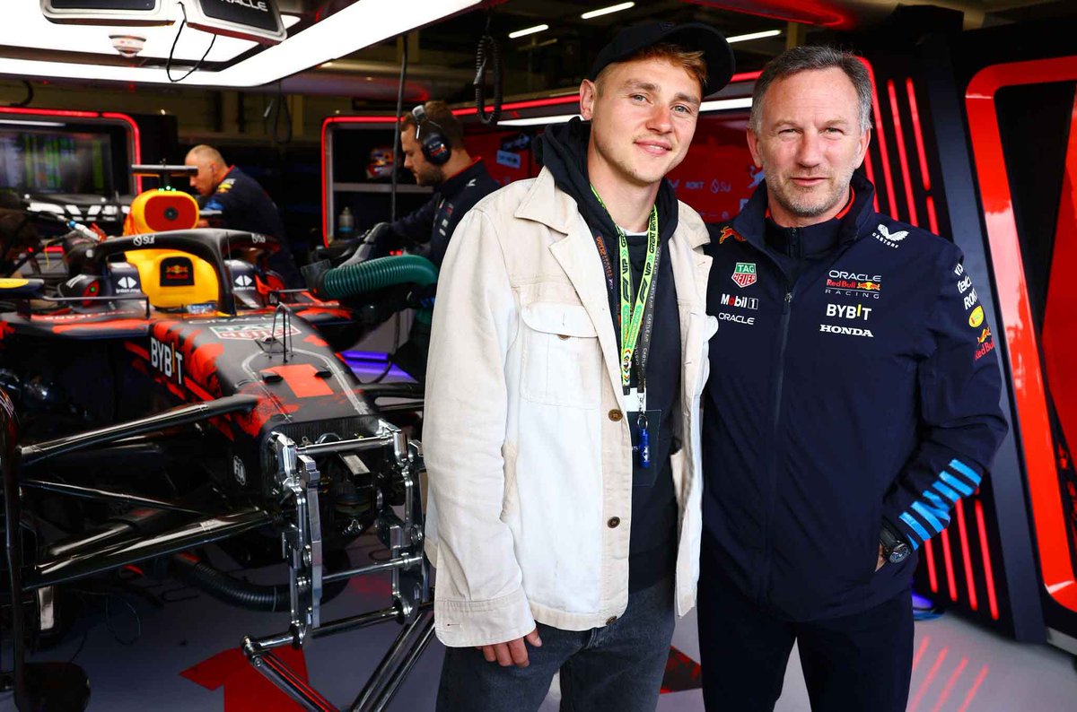 📸  Ben Hardy with Christian Horner at the F1 Grand Prix of Great Britain