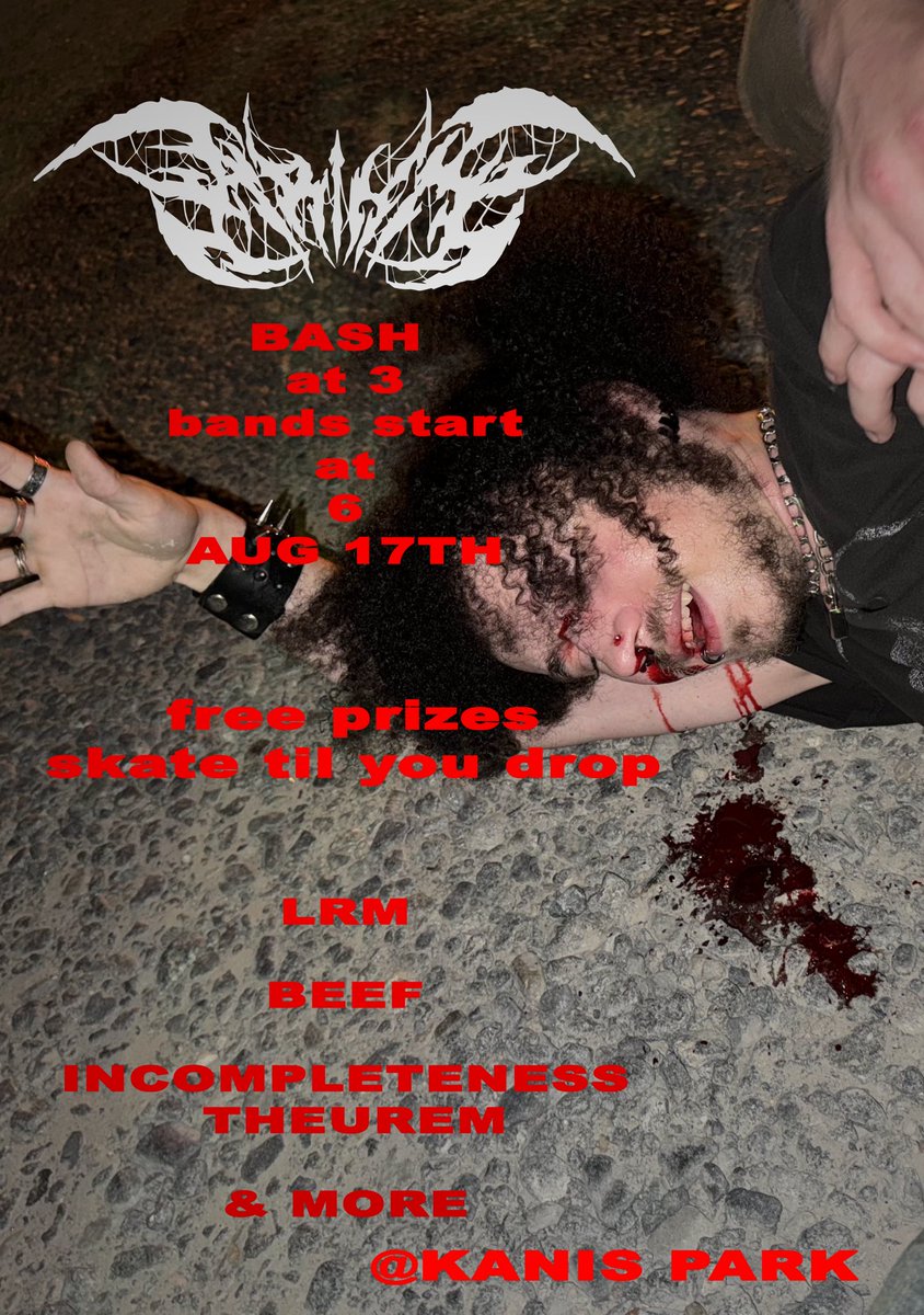 Show up if you can, bands, food and skating at Kanis skatepark Little Rock AR