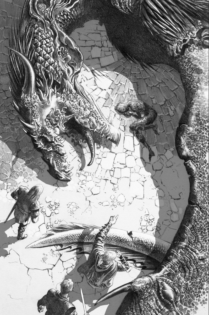westerosies's tweet image. Princess Rhaenys Targaryen &amp;amp; Meleys death illustration in George R.R. Martin’s ‘FIRE AND BLOOD’